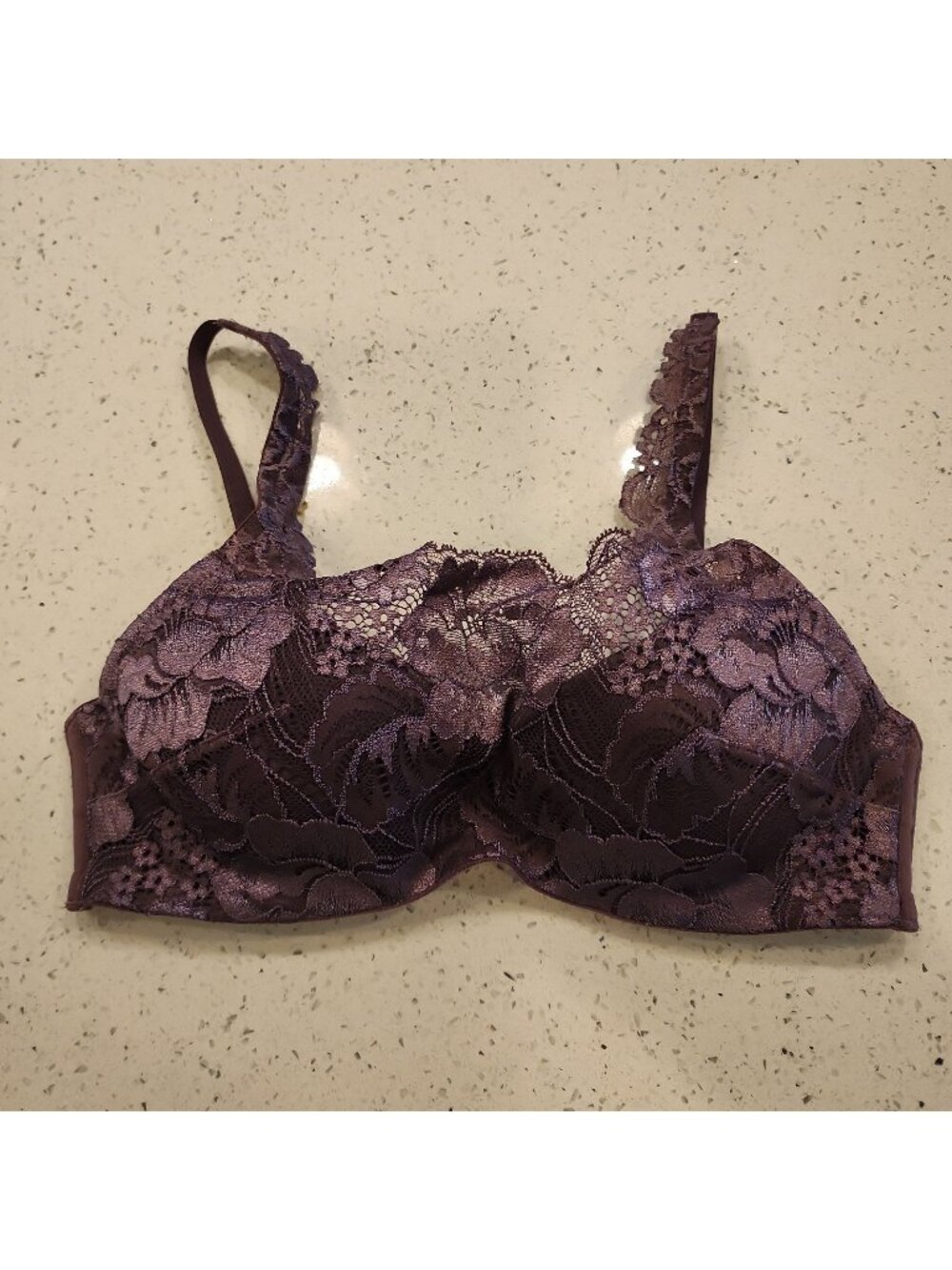 Soma Intimates Bra 32B Cami Lace Purple Underwire Lined